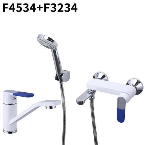 F3234F4534 Frap Ванна Душ водопад кран настенный белый ванная комната Душ раковина наборы смеситель ванна кран резиновая ручка Крышка F3234 набор - Цвет: F3234F4534