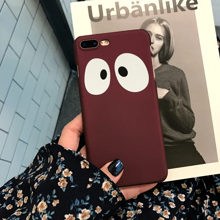 Чехол для iphone 7 8 X чехол 6 s S 5 5s XS Max XR Plus с жесткими глазами черный красный