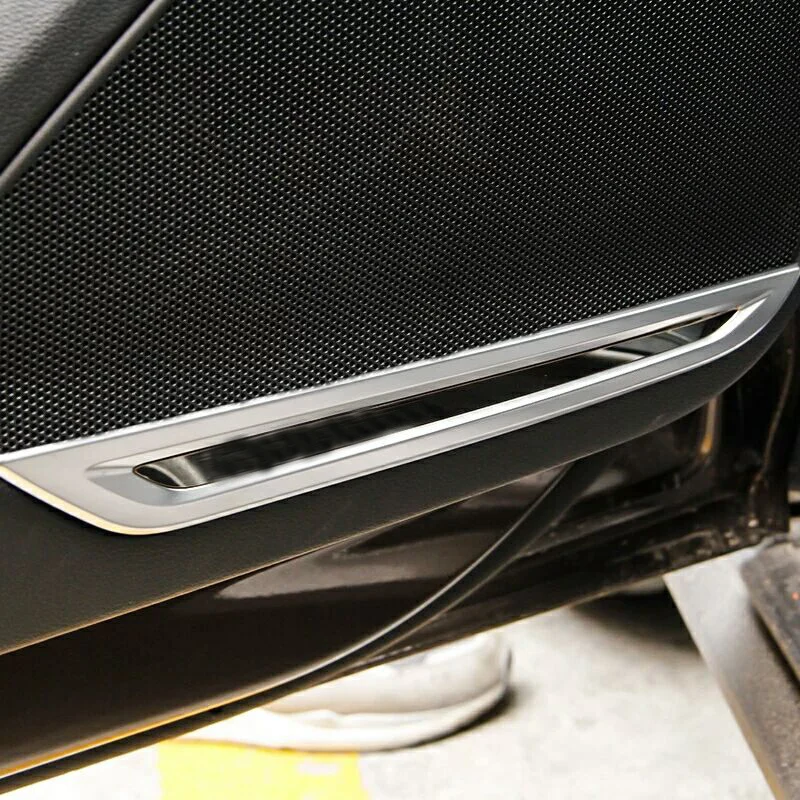 For Audi A4 B9 2016-17 Inner Door Speaker Frame Cover Trim 4pcs With LOGO Car-styling | Автомобили и мотоциклы