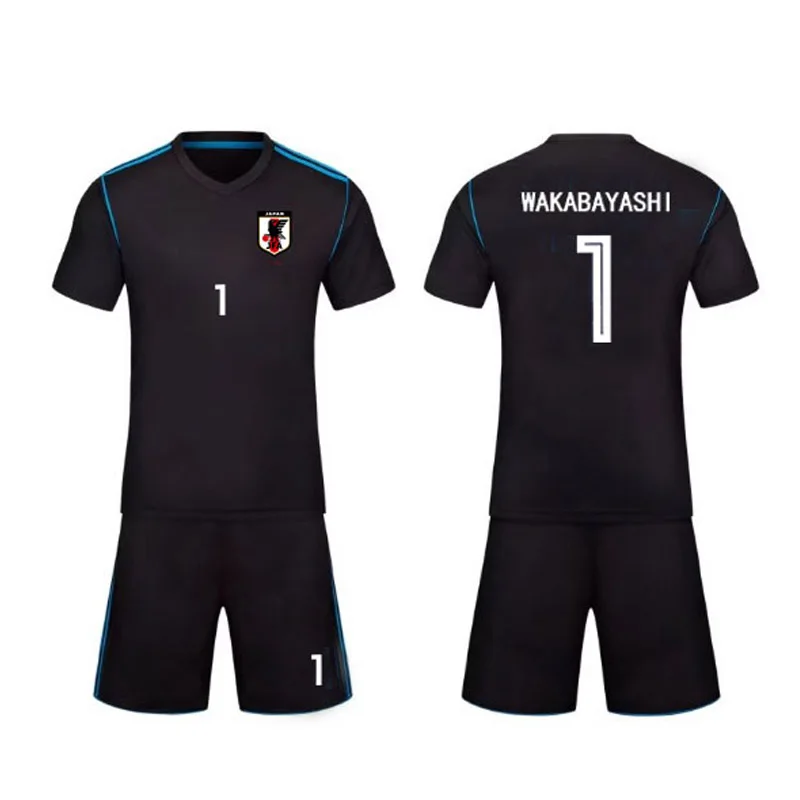 Трикотажный футбольный костюм Captain Tsubasa Wakabayashi Genzo быстросохнущая ткань для детей