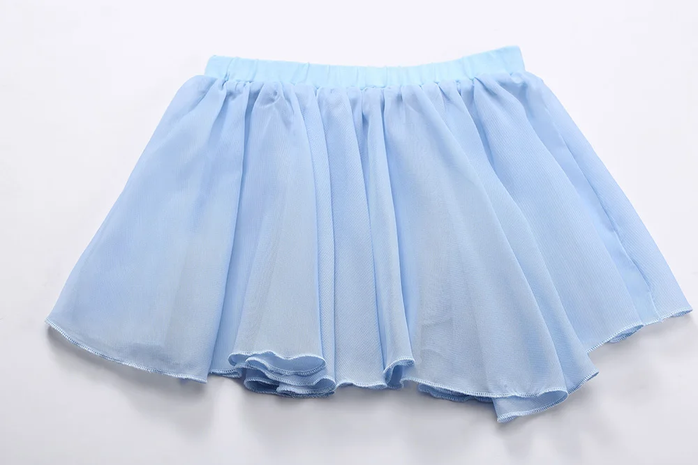 Голубой гимнастический купальник из лайкры детские танцевальные костюмы