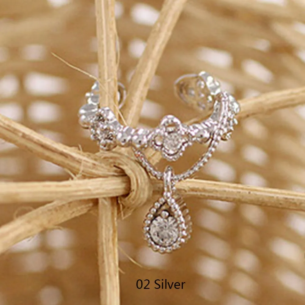 1 пара элегантных женщин с украшением в виде кристаллов Стразы форме капли воды