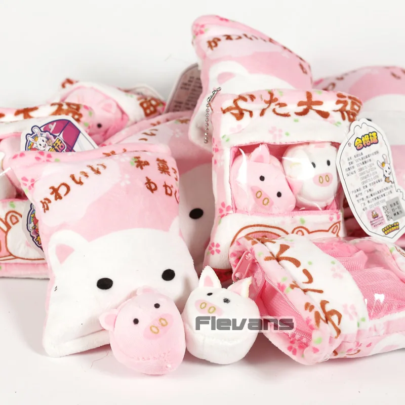 Японский стиль Kawaii Dango свинка поросенок мини плюшевые игрушки брелоки для сумки мягкие куклы 10 шт./лот