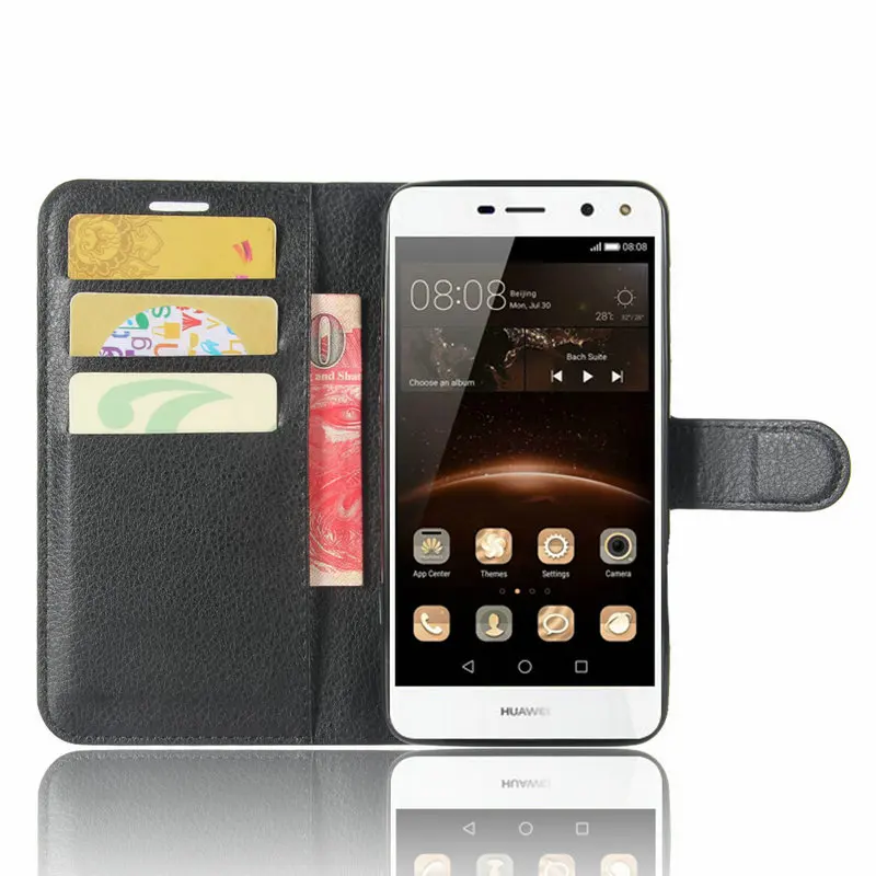 Флип кожаный чехол для Huawei Y5 2017 (MYA-L02 MYA-L03 MYA-L22) 5 "задняя крышка корпус кошелек +