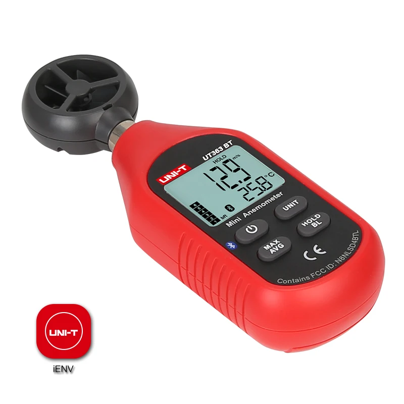 UNI-T UT363/UT363BT Мини-анемометр мини-измерители скорости и температуры ветра/данометр