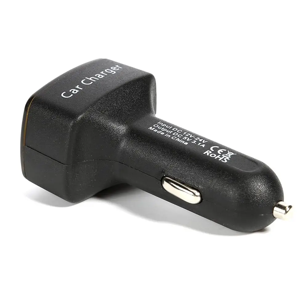 Устройство для автомобиля с двумя портами USB Зарядное устройство 4 в 1 термометр
