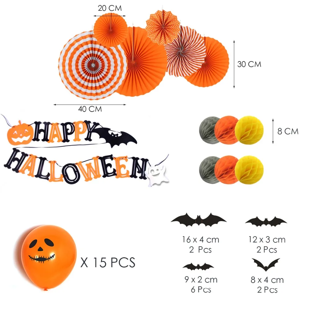 Украшения для Хэллоуин вечеринки призрак воздушные шары с днем баннер Хэллоуина