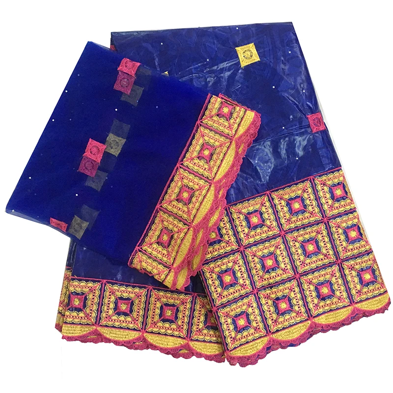 

2019 new design african bazin riche getzner lace fabric embroidered brocade fabrics high quality french tulle lace 5+2 yards/lot