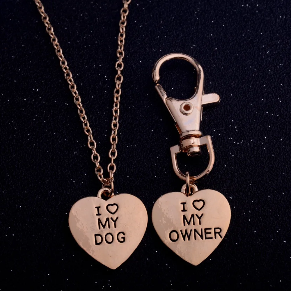 Новое поступление ожерелье с подвеской в виде сердца надписью I Love My Dog|necklace