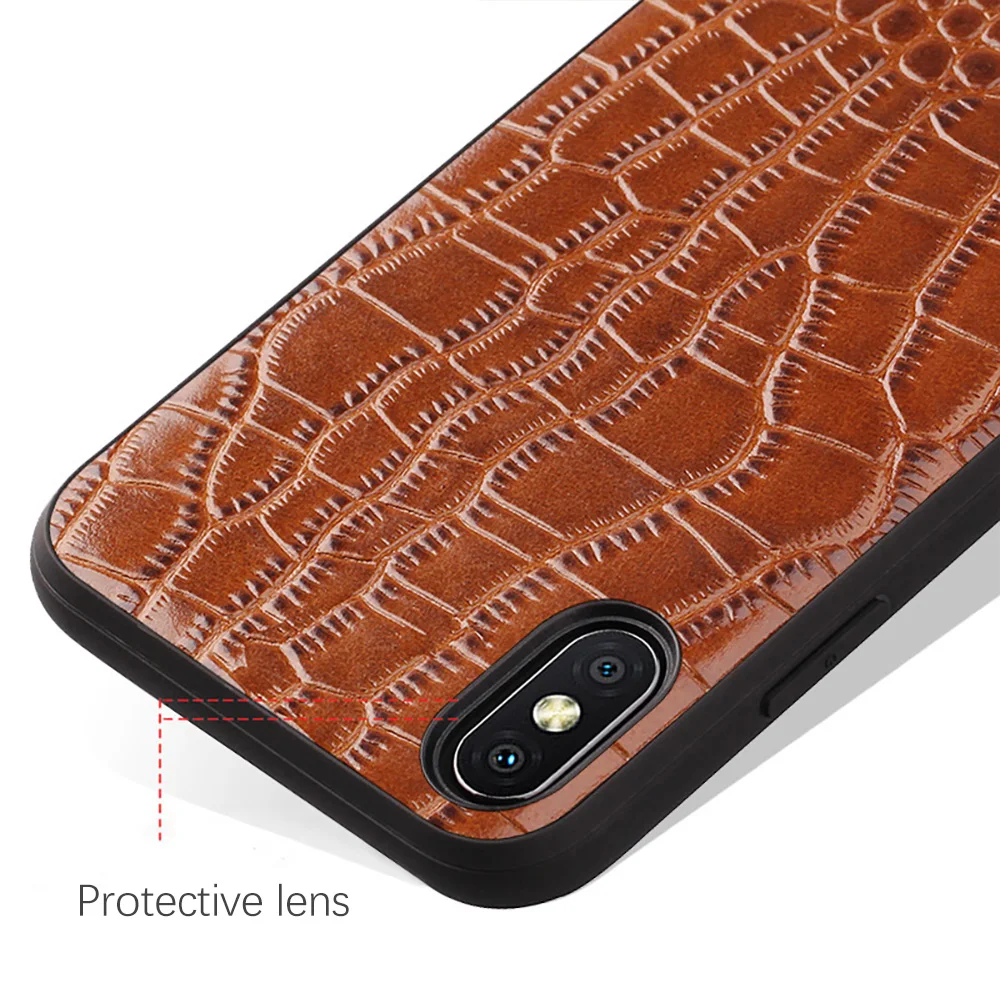 Foaber Fashion Leather Phone Case for iPhone X Xs Max Xr 7 8 Plus luxurious Back Cover |