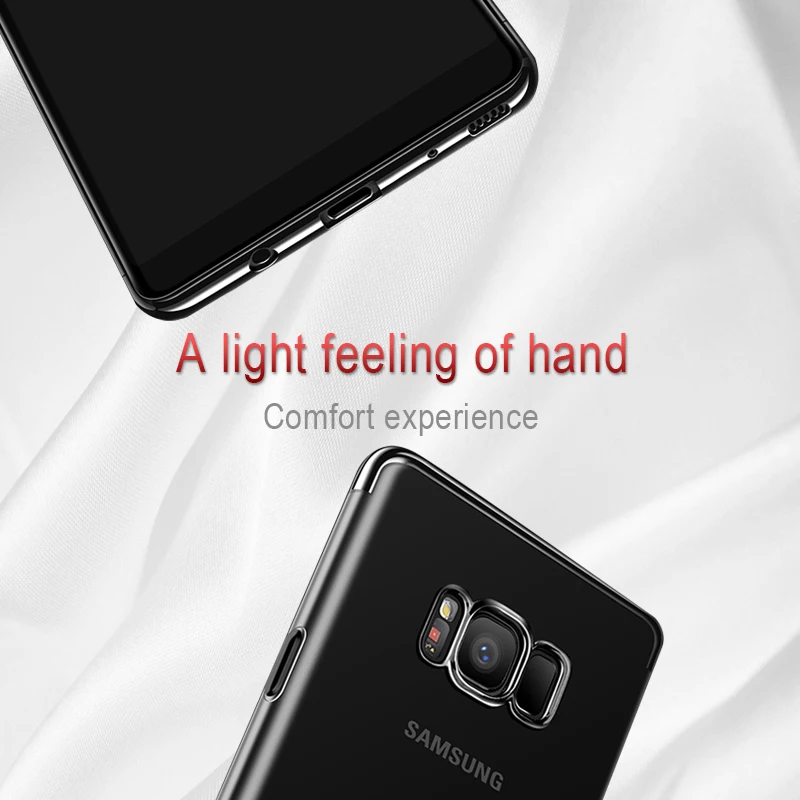 Прозрачный чехол HUKU с покрытием для телефона Samsung Galaxy S10 S9 S8 Plus мягкий силиконовый