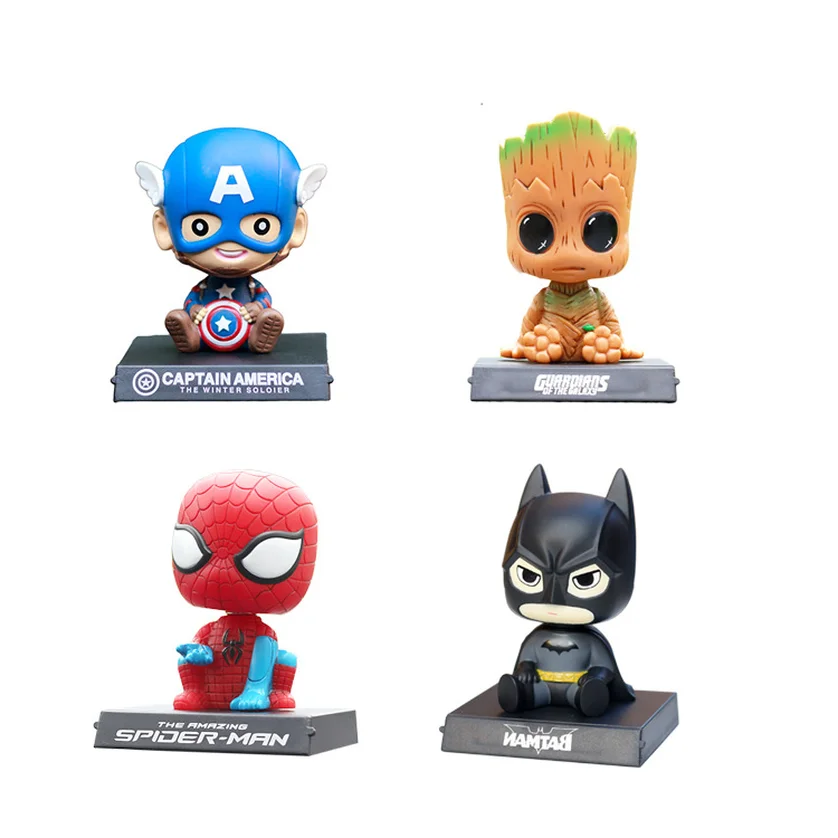 Bobble Head аниме-фигурка Капитан Америка Человек-паук ребенок стражи Галактики