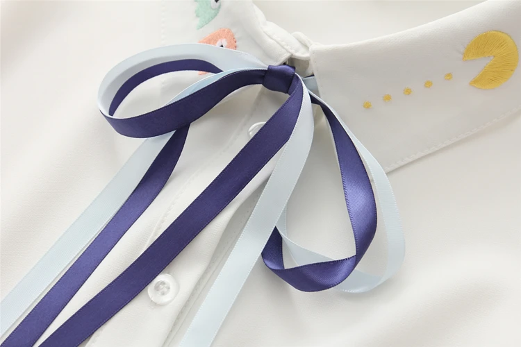 Весна Лето 2017 Женские однотонные рубашки женская блузка топы с оборками