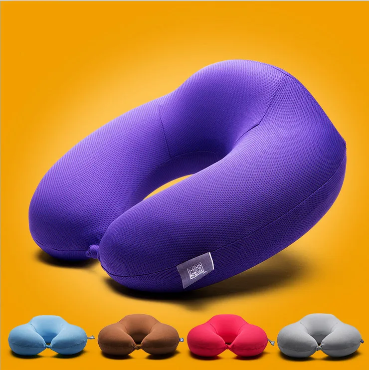

New U Shaped Memory Foam Travel Pillows Soft Slow Rebound Space Travel Airplane Pillow Solid Neck Cervical Healthcare Bedding