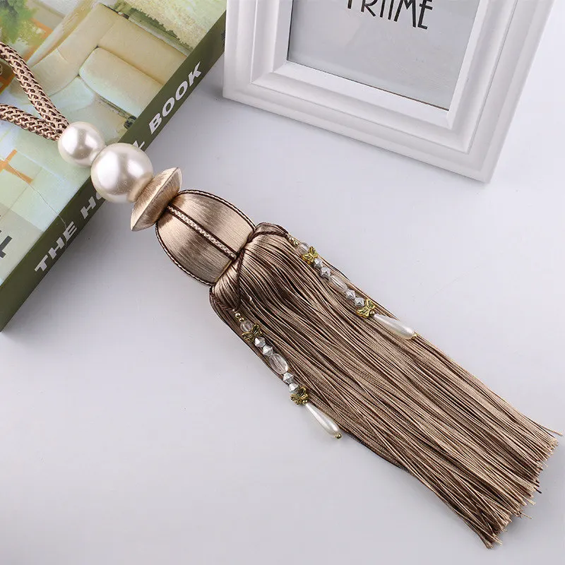 1 пара завязки для штор с жемчужинами и бусинами|tassel tieback|tiebacks for curtainshanging tassels |