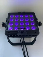 20x18w rgbwa uv 6in1 waterproof led wall washer dmx led parcan light mini outdoor square city color led wall light