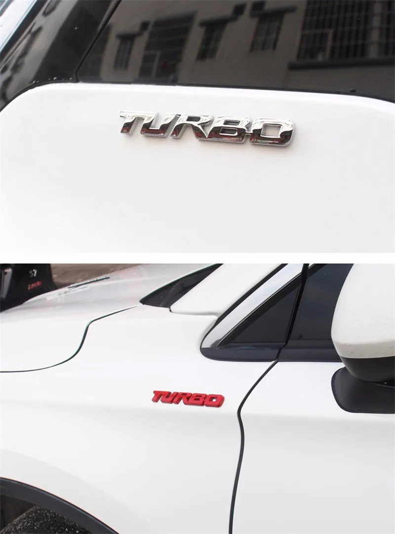 3d логотип TURBO металлическое автомобильное переднее крыло декоративная наклейка