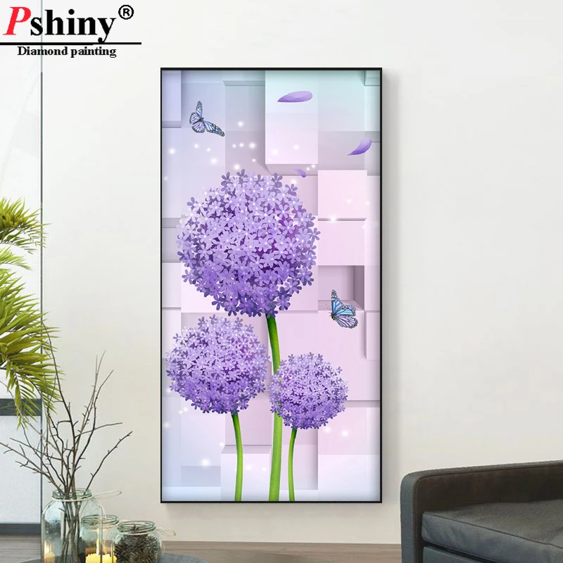 Pshiny 5d DIY картина вышитая бисером Алмазная вышивка розовый принт в виде