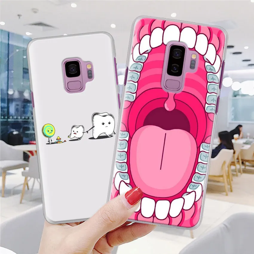 Чехол для телефона с зубами дантиста Samsung Galaxy S10e S10 S20 + Ultra S7 S8 S9 Plus Note 8 9 10 5G Жесткий