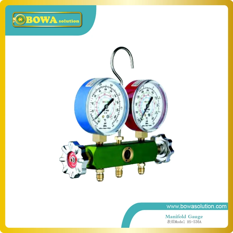 

R134a, R22 and R12 manifold Gauge set with Forging Aluminum valve body