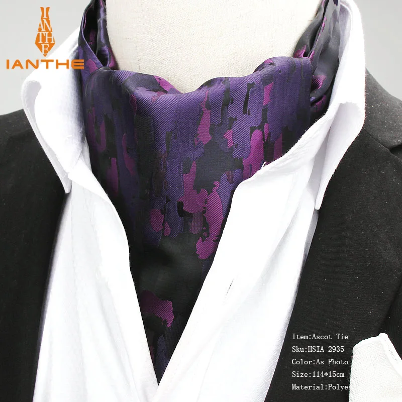 Мужской винтажный жаккардовый галстук длинный Камуфляжный новинка 2018 Свадебный