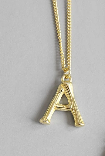 A Nnecklace LouLeur, серебро 925 пробы, винтажное ожерелье с подвеской в виде буквы А м S, Золотое простое темпераментное ожерелье для женщин, праздничные украшения - Цвет камня: A Nnecklace