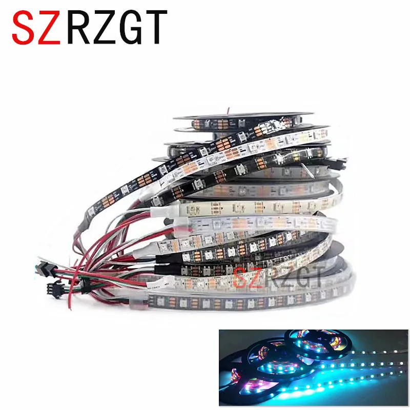 SZRZGT Светодиодная лента WS2812B WS2812 1 м/5 м 30/60/144 пикселей/светодиодов/м индивидуально
