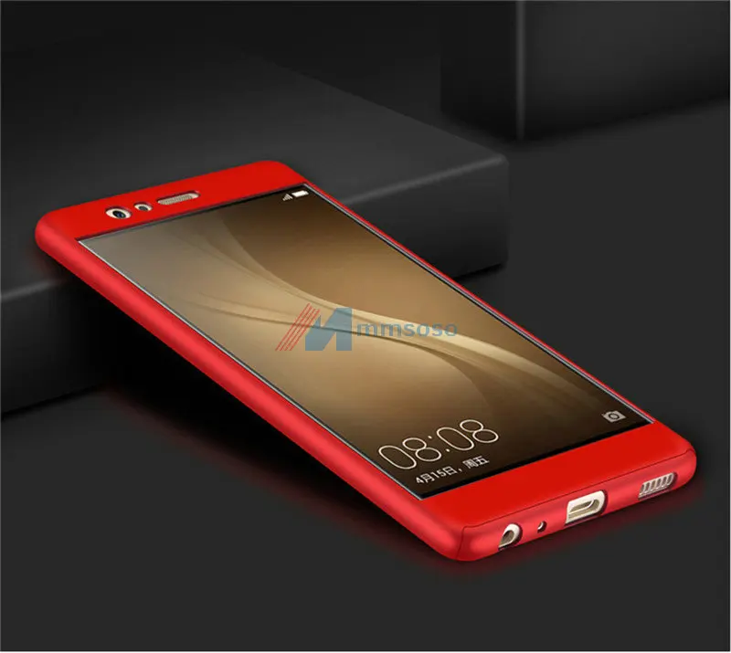 360 Degree Full Cases for Huawei P10 Lite Back Cover with Tempered Glass P 10 WAS-LX1 |