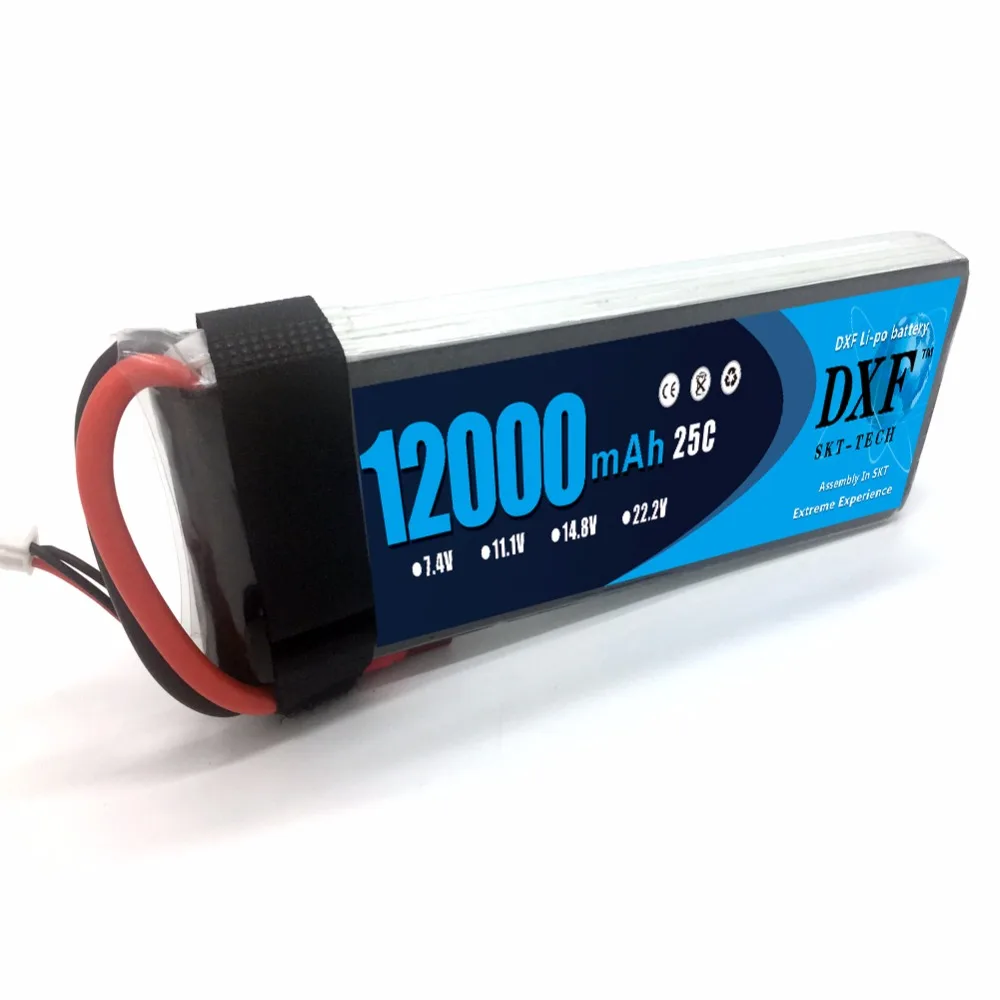 DXF Power Lipo battery 2S 7 4 В 12000 мАч 25c вал нежилой аппарат HM литиевая батарея для RC