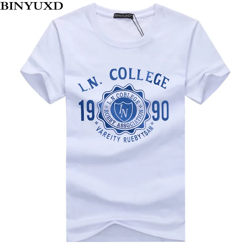 Футболка BINYUXD мужская с принтом модная повседневная приталенная рубашка