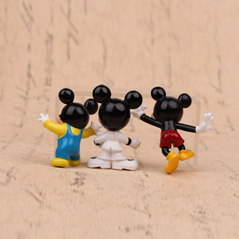 Disney 6 шт./лот Микки Маус с изображениями персонажей аниме фигурами комплект Минни
