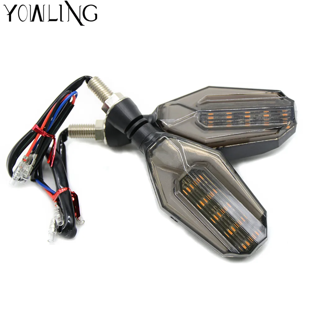 Универсальный мотоцикл указатели поворота LED 12V мигалки Винтаж Ретро для Kawasaki Yamaha