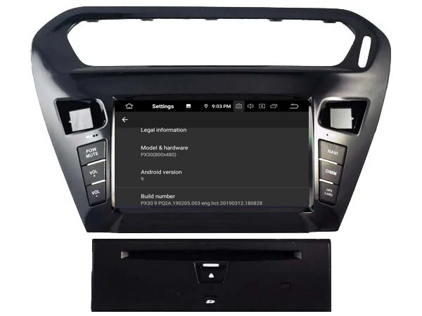 Четырехъядерный Android 9 0 автомобильный dvd плеер для PEUGEOT 301/Citroen Elysee (2013 2017)