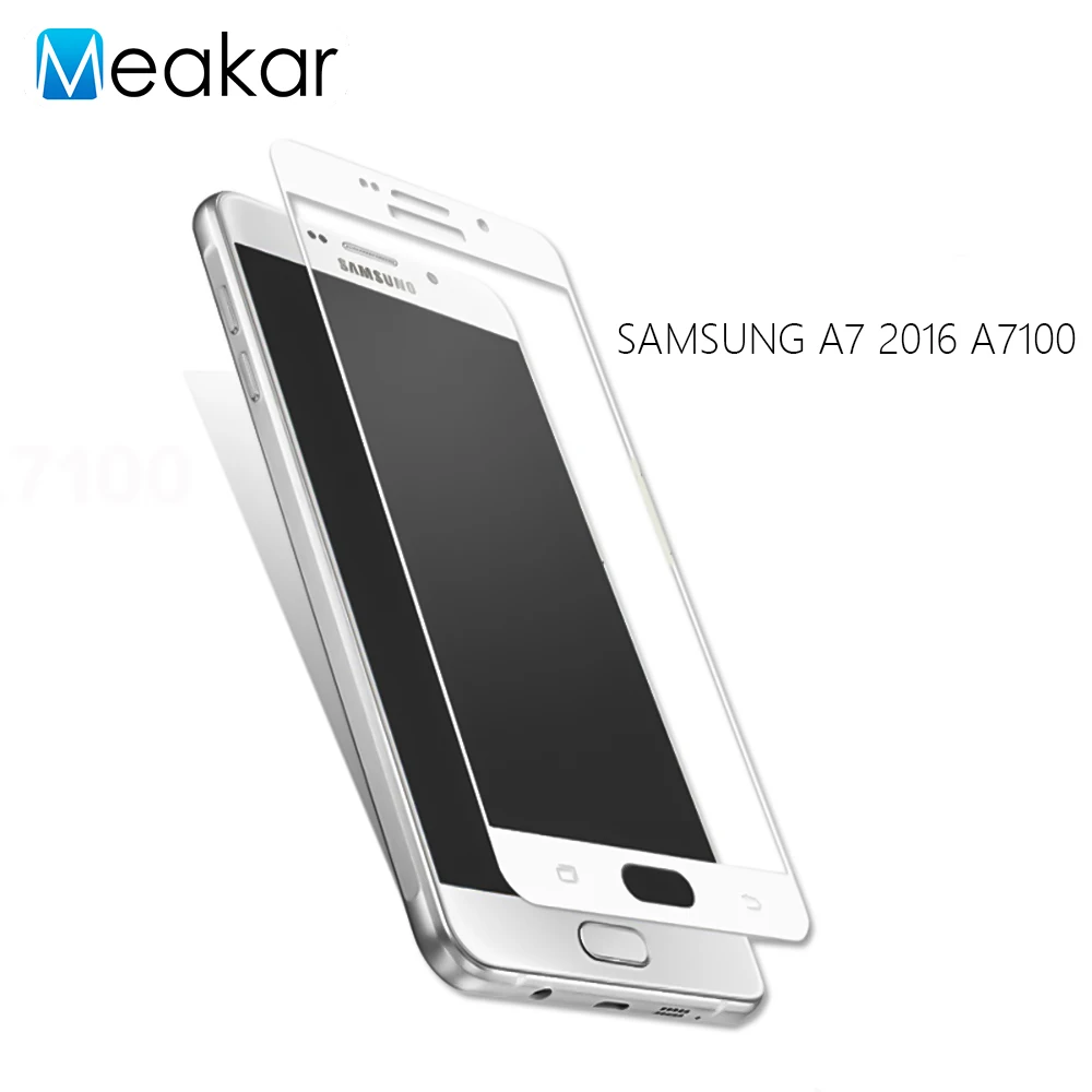 Защитное стекло закаленное для Samsung Galaxy A7 2016 A710 A710F A7100|screen protector|full covertempered glass film |