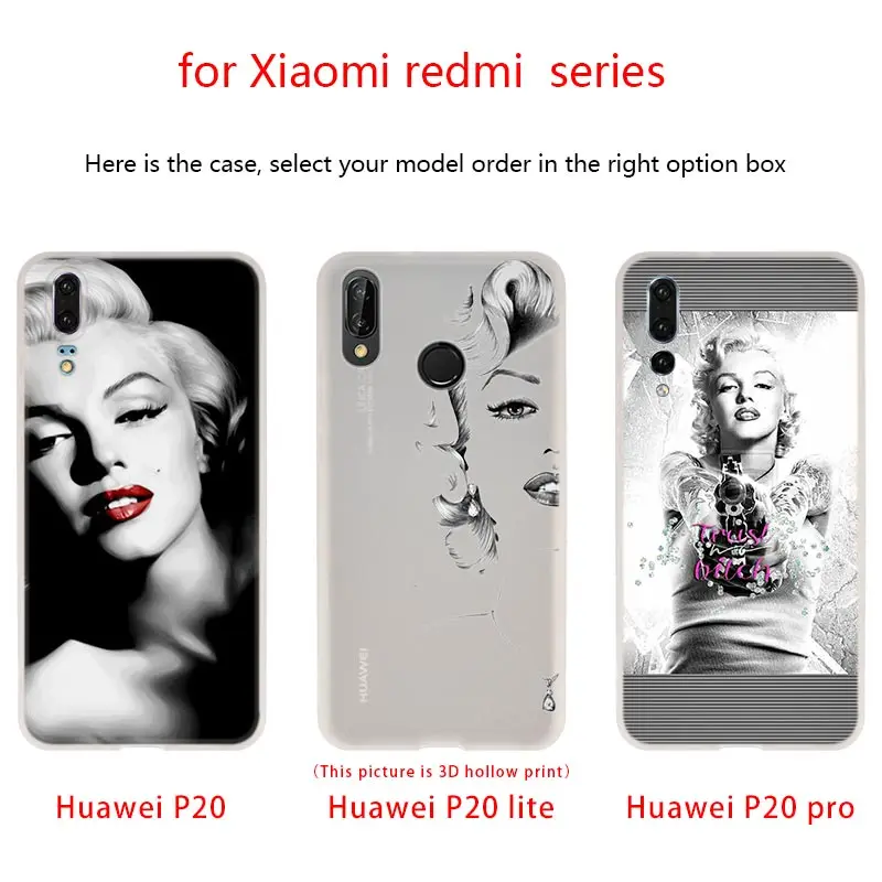 Мягкие чехлы для Huawei P40 P30 P20 Pro P10 Lite E Plus P Smart Z 2020 2019 Мэрилин Монро elvis|Бамперы| |