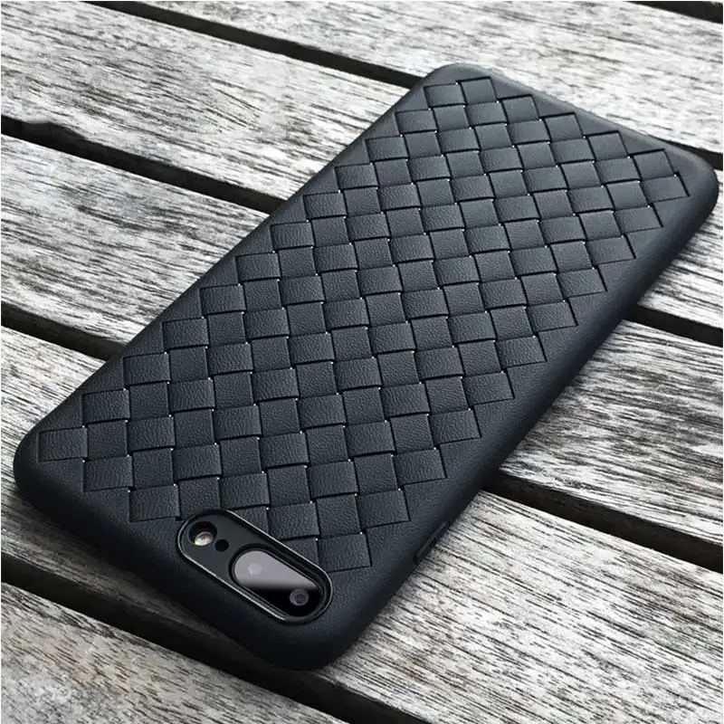 10 шт./лот для iphone X XR XS Max 6 6s Plus чехол плетеный кожаный силиконовый 8 plus 7 чехол|for