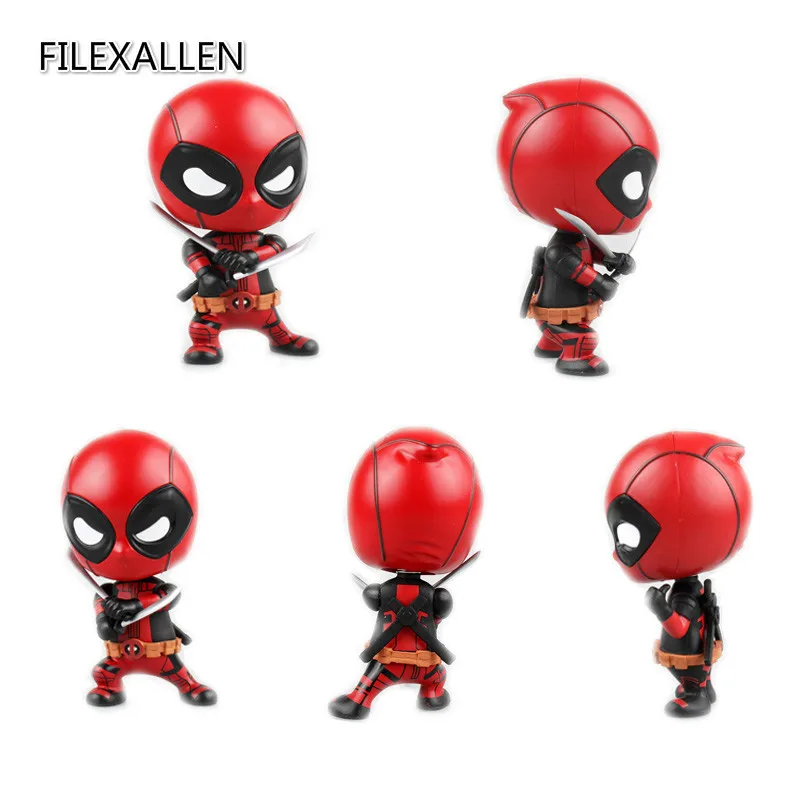 Q версия искусственная кукла игрушка милая фигурка Дэдпула модели автомобилей