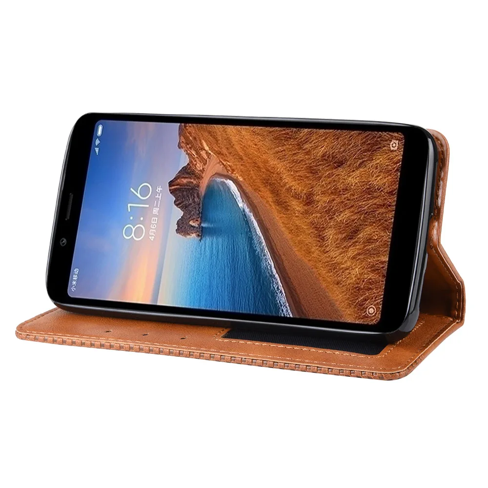 Роскошный Ретро Тонкий кожаный флип-чехол для Xiaomi Redmi 7A, чехол-подставка с магнитной книгой, чехол для Redmi 7A, чехлы для телефонов