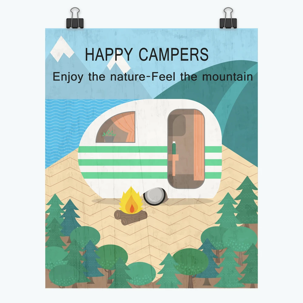 Happy Campers декоративный уличный флаг создание воспоминаний баннеры с двусторонней
