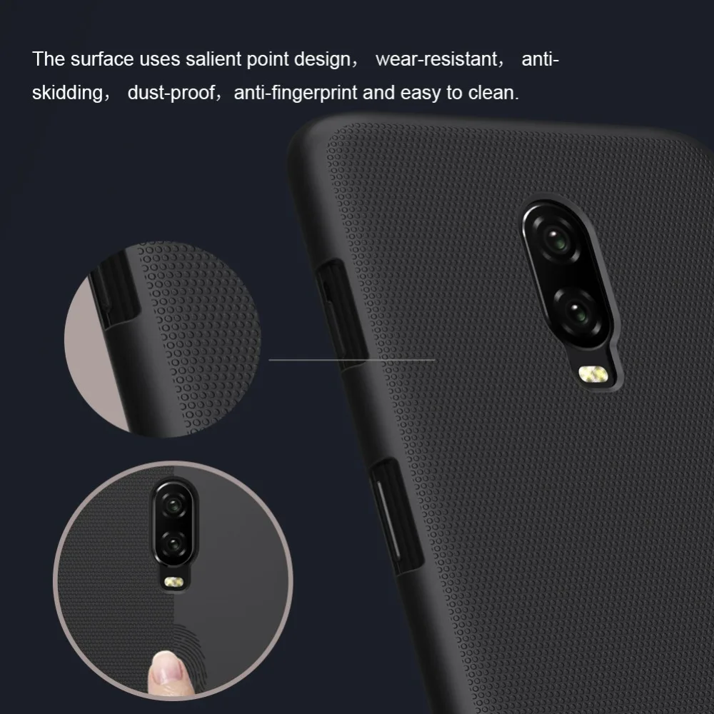 Oneplus 6 T чехол One plus 6 T чехол NILLKIN матовый щит Матовый PC задняя крышка чехол для телефона Oneplus 6 t A6013 1+ 6 T и держатель для телефона