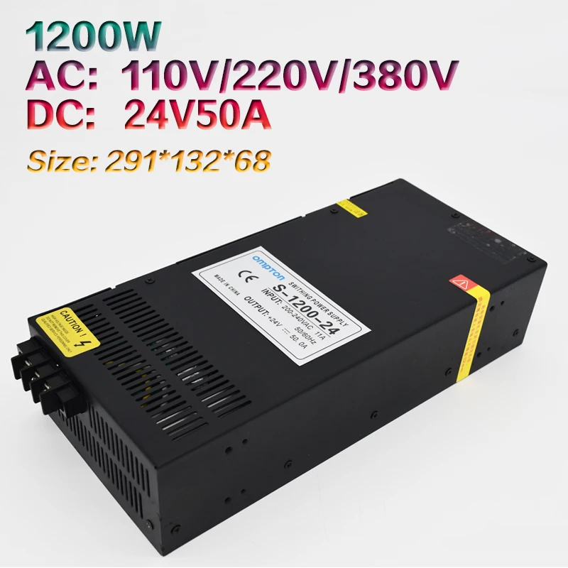 

Switching Power Supply 24V50A Monitoring Industrial Single Group Output Switching Power Supply 1200W S-1200-24