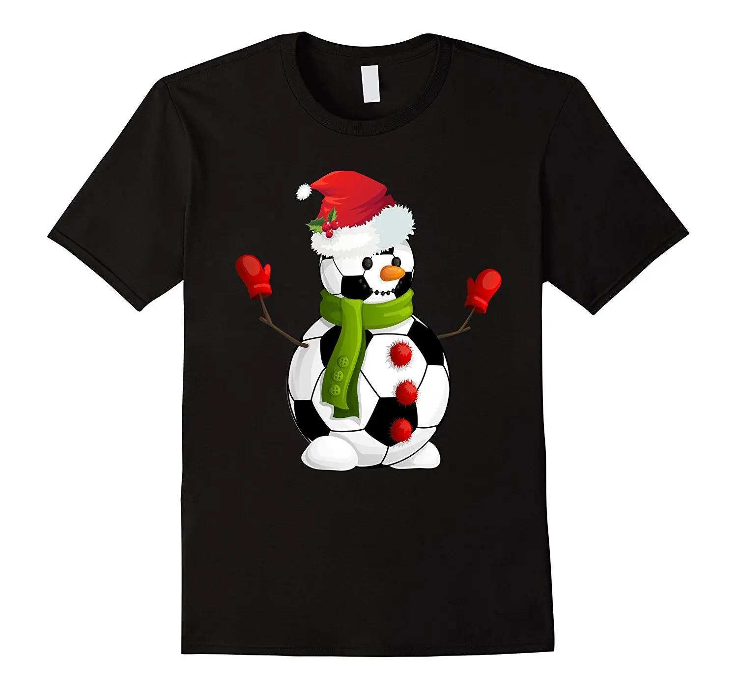 

Christmas Snowman Soccerer T Shirt 100% Cotton Short Sleeve Summer T-Shirt T-Shirt 2017 Fashion Men Top Tee Plus Size