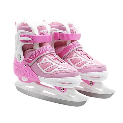 pink 2 M EU34-37 1 пара для взрослых женщин и детей, зимние коньки со льдом, обувь с регулируемым лезвием для льда, теплые, термальные, хоккейные, коньки для начинающих - Цвет: pink 2 M EU34-37