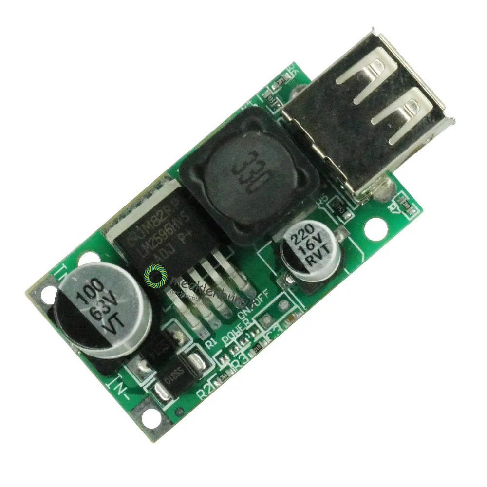 LM2596HV 9V 12V 24V 36V 48V to 5V 3A USB Charger Module DC-DC step-down converter module | Электроника