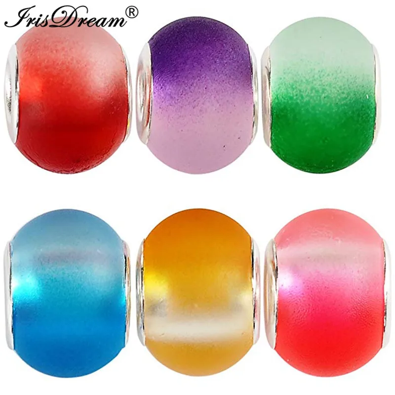 

20PCS Lot Matte Finish Mixed Round Loose Murano Spacer Crystal Glass Beads Fit Pandora Charms Bracelet For DIY Jewelry Making
