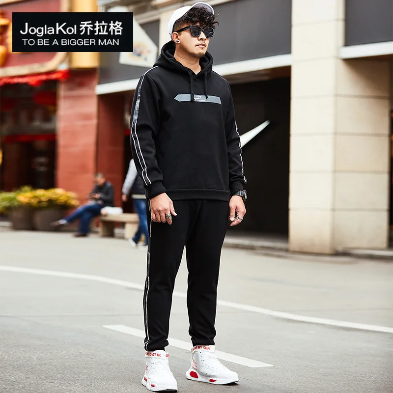2019 Мужская одежда свободная с капюшоном плюс спортивные и свободные костюмы