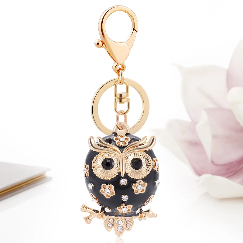 Fashion creative oil diamond car key lady Owl Pendant Gift bag ornaments factory outlets | Багаж и сумки