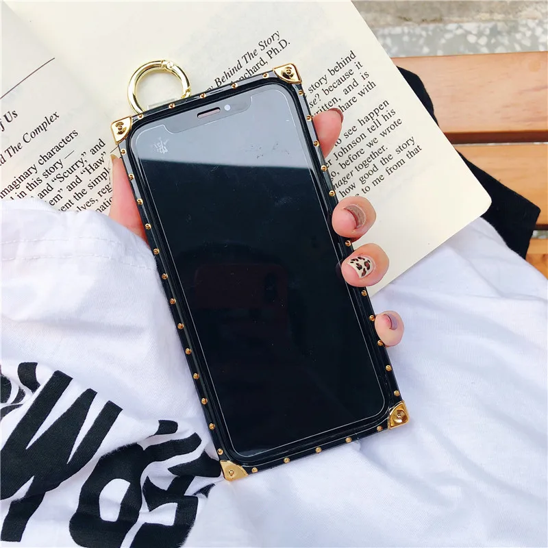 DISCASE роскошный лазерный чехол для телефона для iphone XR XS MAX квадратный кронштейн ремешок Алмазный для iphone 6 6s 8 7plus X Чехол