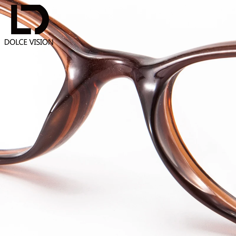 DOLCE VISION Vintage Oval Myopia Glasses Women Spectacles Clear Photochromic Lenses Corrective Prescription Brand Design |