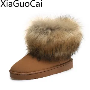 Женские ботинки на плоской подошве, зимние теплые ботинки из вельвета, хлопка и замши, однотонные